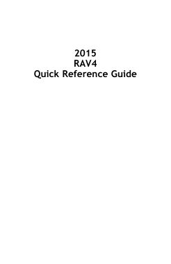2015 Toyota RAV4 Quick Reference Guide